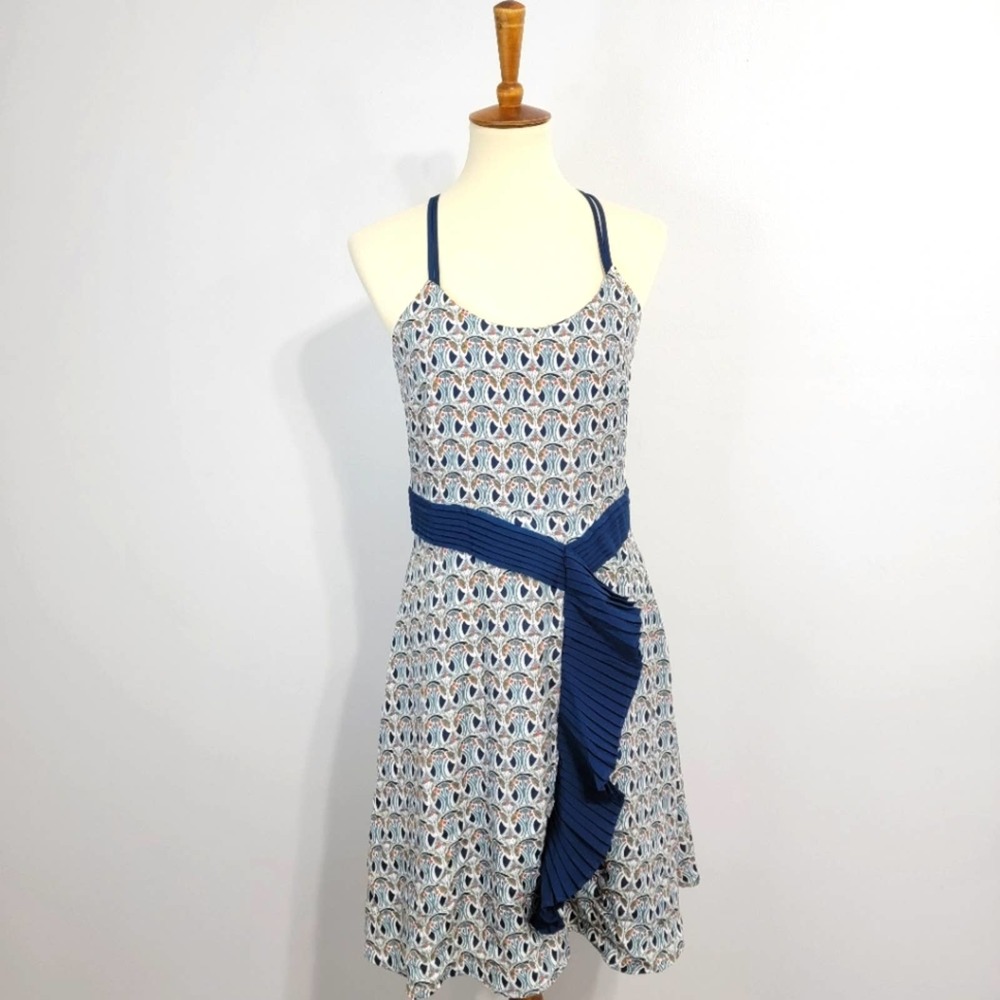 Liberty Of London For Target Sleeveless Floral Ruffle Dress Blue Mauverina